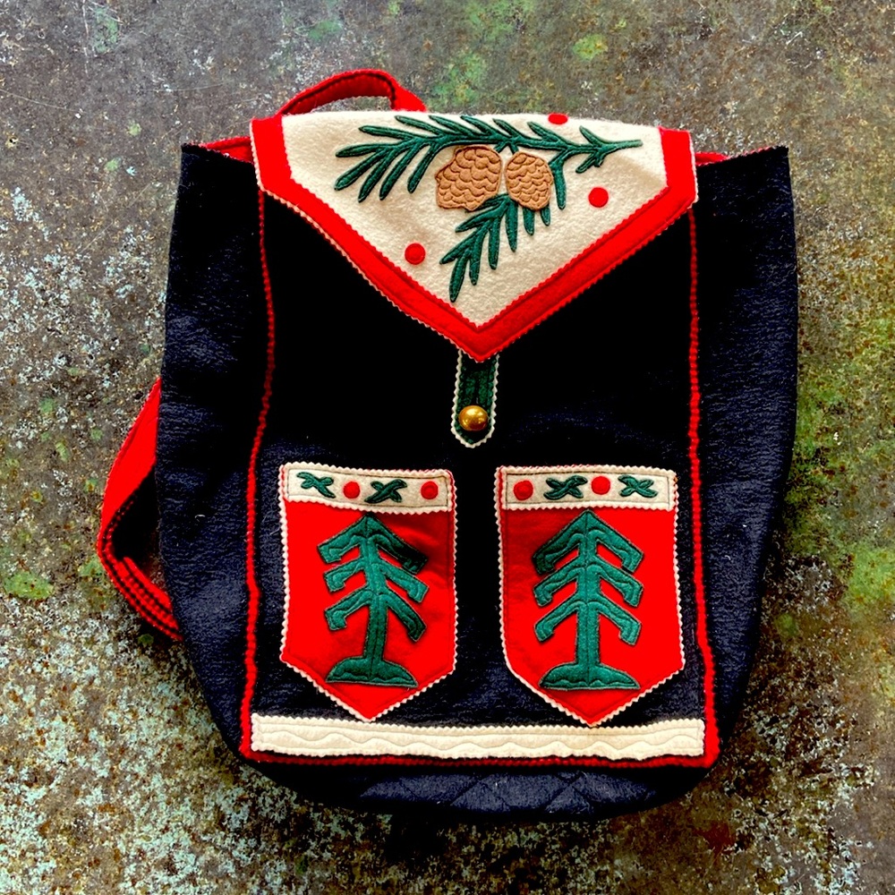 Hungarian Felt Cutwork Backpack - image 1
